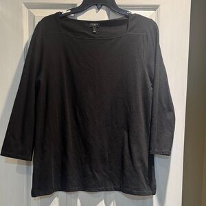 Talbots Black Long Sleeve Top